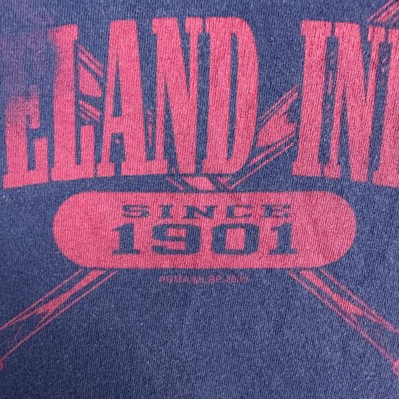 VINTAGE Cleveland Indians Shirt Mens Large Blue Red MLB Baseball Y2K 2000 - Picture 4 of 12